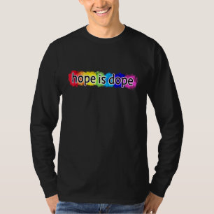 Camiseta Dizer Esperança Arco-Íris Humor Paz Nunca Desistir