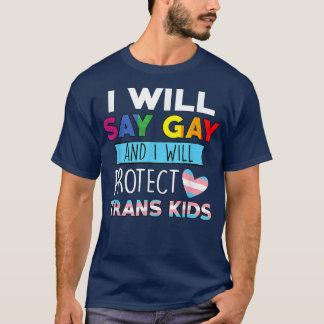 Camiseta Dizer_Gay Engraçado E Eu Protegerei Kids_Trans Lgb
