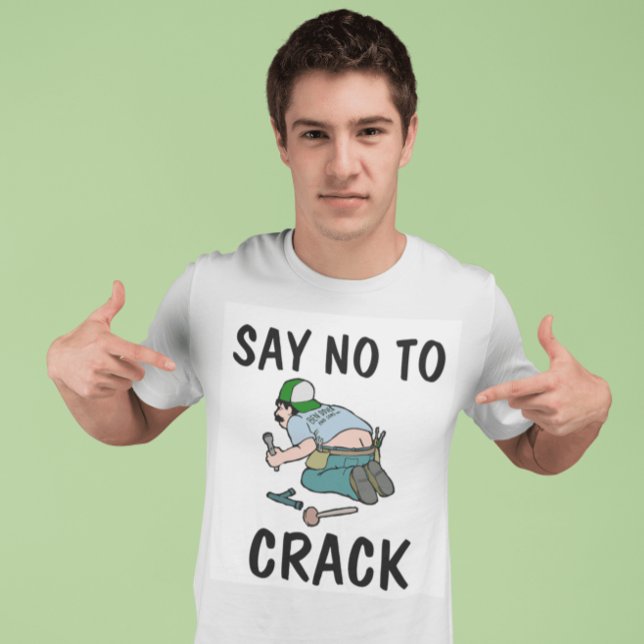 Camiseta DIZER NÃO AO CRACK, bumbum, T-Shirts Engraçadas (Criador carregado)