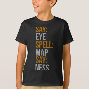 Camiseta Dizer_olho _ Feitiço_mapa _ Dizer_dade Vintage