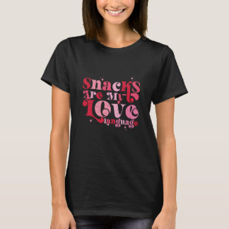 Camiseta dizer que os snacks de comida de humor são a minha