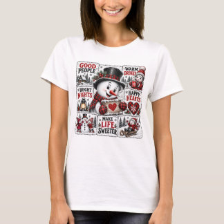 CAMISETA DIZERES DE NATAL FESTIVOS FOFOS E CAPRICHOSOS