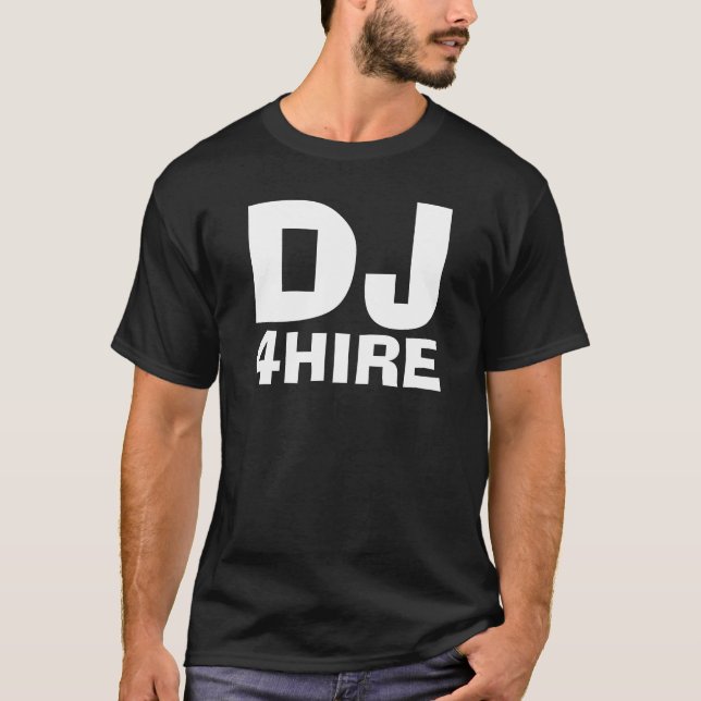 Camiseta DJ, 4HIRE - personalizado (Frente)
