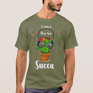 Camiseta Dj Cactus Com Fones de ouvido E Óculos De Sol