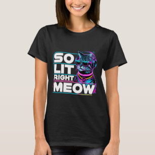 Camiseta Dj Cat Tão Lit Direita Meow Edm Techno Rave Party