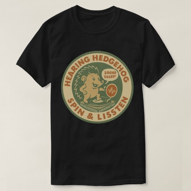 Camiseta DJ de Áudio Nítido de Som Vintage (Frente do Design)