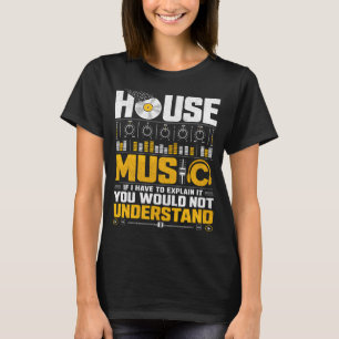 Camiseta DJ de House Music Disco de Vinil Humor Retro