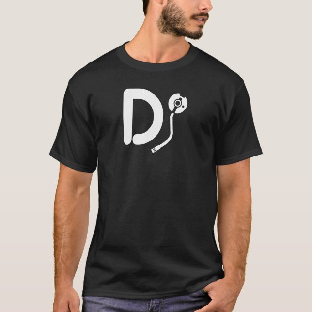 Camiseta Dj Disk Jockey T Turntable Arm Design Music Inspir (Frente)
