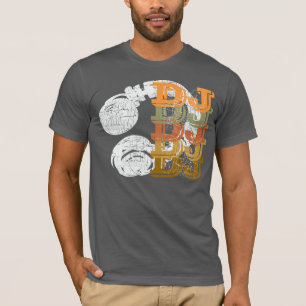 Camiseta DJ e auscultadores