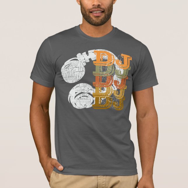 Camiseta DJ e auscultadores (Frente)