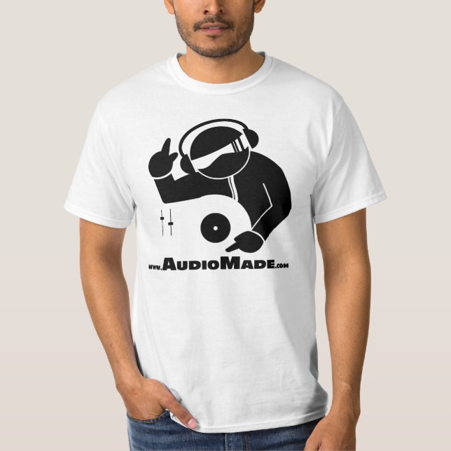 Camiseta DJ e produtor feitos audio da música (Frente)