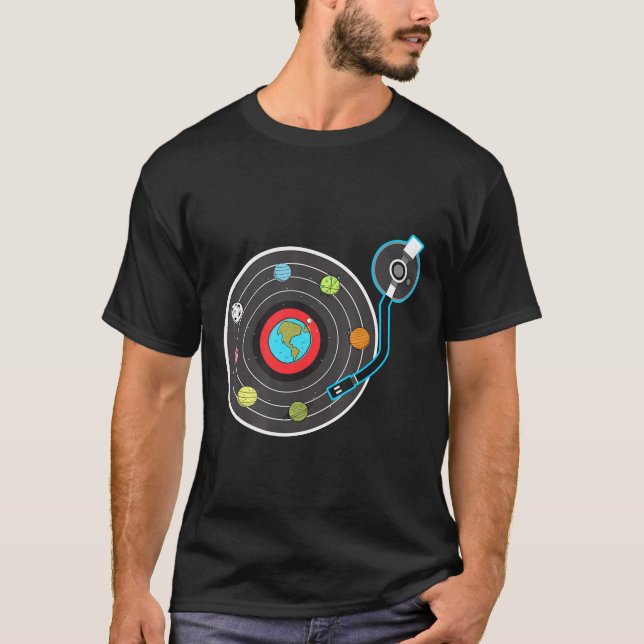 Camiseta Dj - Earth Protect Vinyl Dj Music Climate Change (Frente)