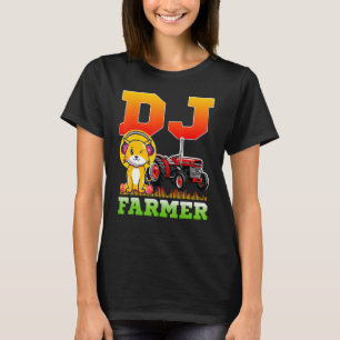 Camiseta Dj Farmer Gato-Fazenda Trator Música Fone de Ouvid