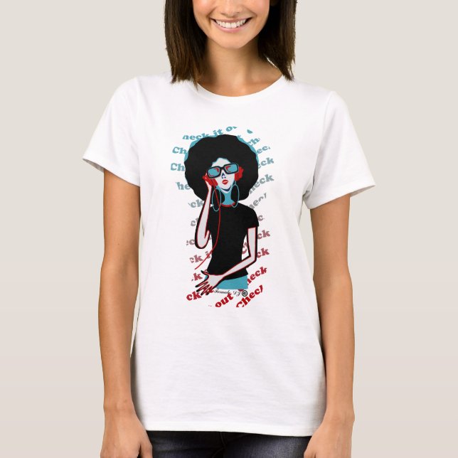 Camiseta DJ fêmea (Frente)