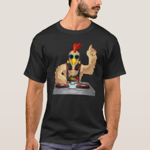 Camiseta Dj Frango Legal Misturador de Música Animal de Fe