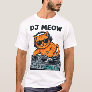 Camiseta DJ Gato Divertido