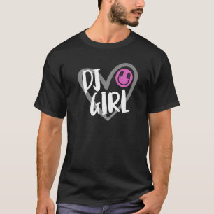 Camiseta DJ Girl Heart Music Player