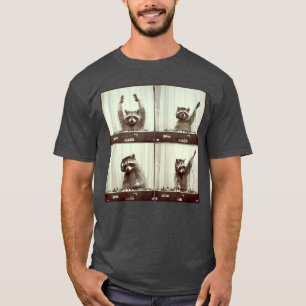 Camiseta DJ Guaxinim Riscando Vinil Guaxinim Estilo Hip Hop