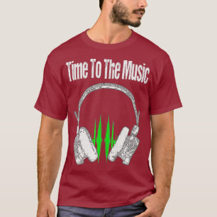 Camiseta DJ Headphone Time To Music Gift Premium