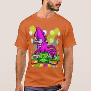 Camiseta DJ House Music Octopus Disc Jockey Love Music