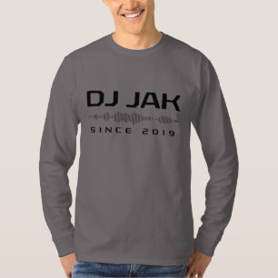 Camiseta DJ JAK Cinza De Fumaça Onda Sonora Leve