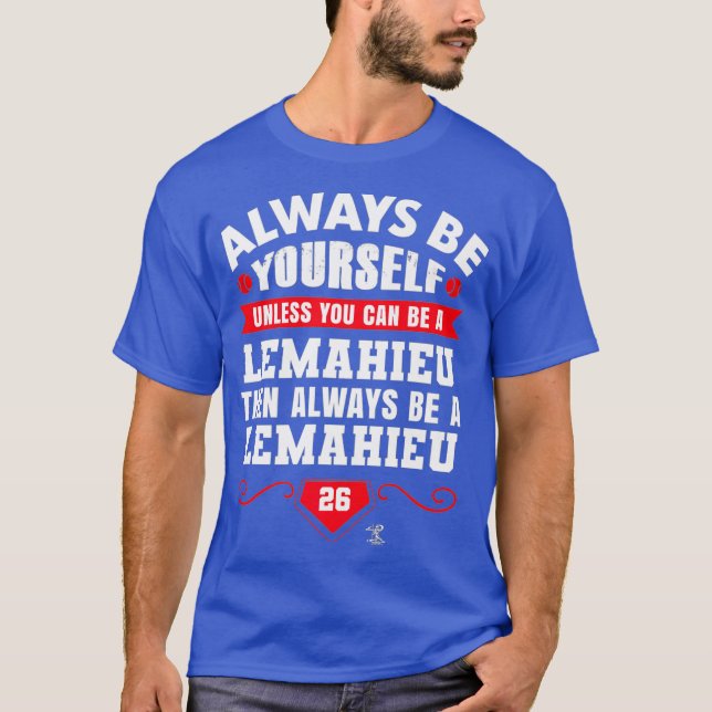 Camiseta DJ LeMahieu sempre seja seu prêmio Gameday (Frente)