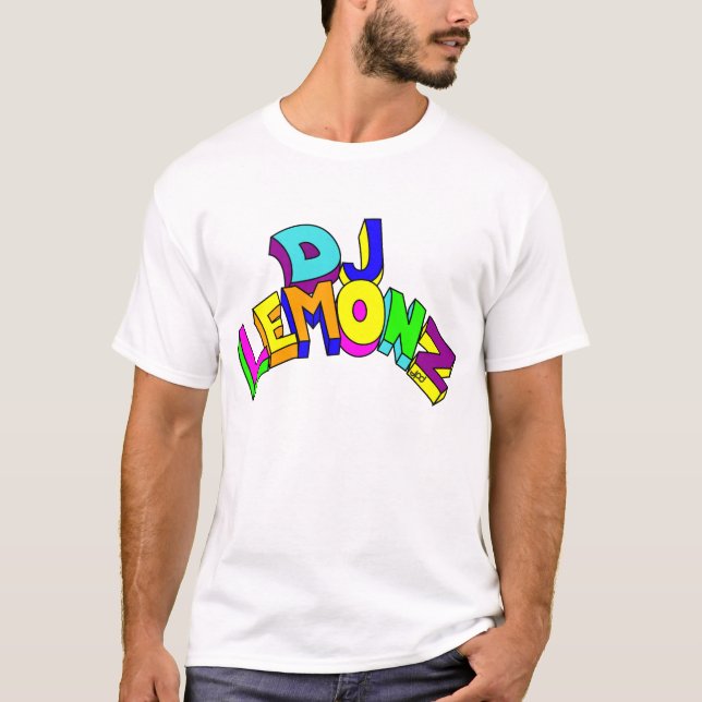 Camiseta DJ LEMONZ BIG LETTERS in colors (Frente)