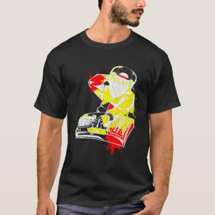 Camiseta DJ Monkey Music Party Diversão Óculos escuros Dive