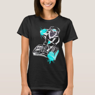 Camiseta DJ Monkey Music Party Divertimento Óculos de sol C