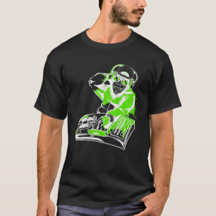 Camiseta DJ Monkey Music Party Divertimento Óculos de sol C