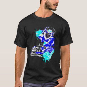 Camiseta DJ Monkey Music Party Divertimento Óculos de sol C