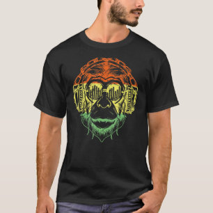 Camiseta Dj Monkey Reggae Vintage Style Disco J de Mancha l