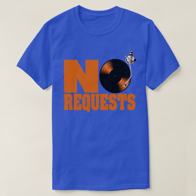 Camiseta DJ nenhum t-shirt alaranjado azul de Mets Knicks (Frente do Design)