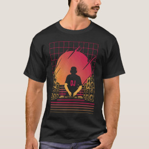 Camiseta DJ para Jockey de Discjockey com Tecno Gráfico de