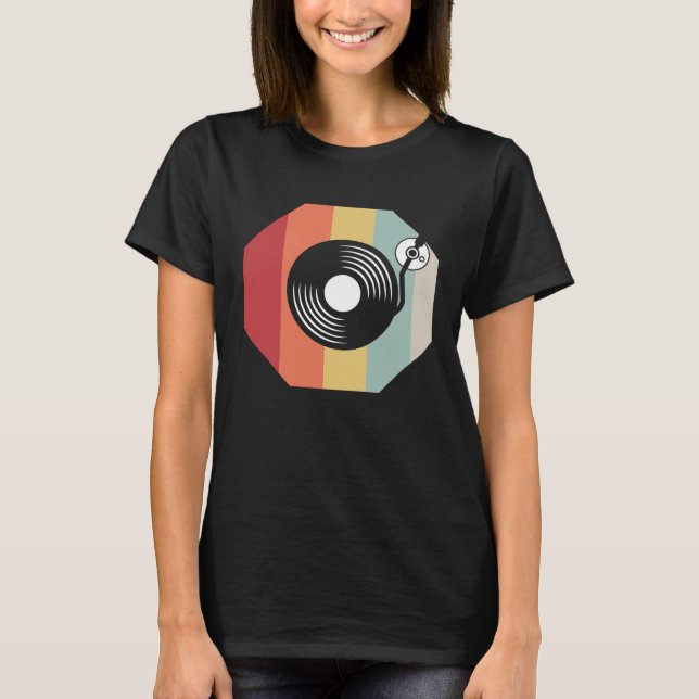 Camiseta DJ para Jockey de Discjockey com Tecno Gráfico de  (Frente)