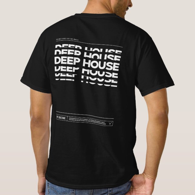 Camiseta DJ Raving de Deep House Dance Culture (Verso)
