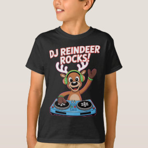 Camiseta Dj Reindeer Rocks Christmas Dj Groove