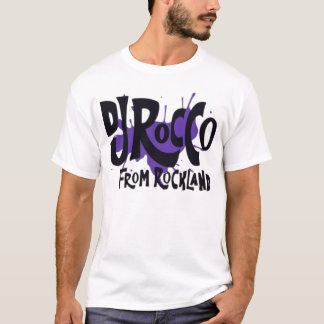 Camiseta DJ Rocco From Rockland Logotipo Letras Pretas