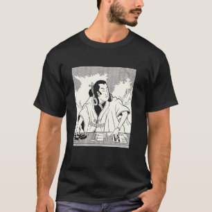 Camiseta DJ Samurai Disk Jockey Ninja Guerreiro Japonês