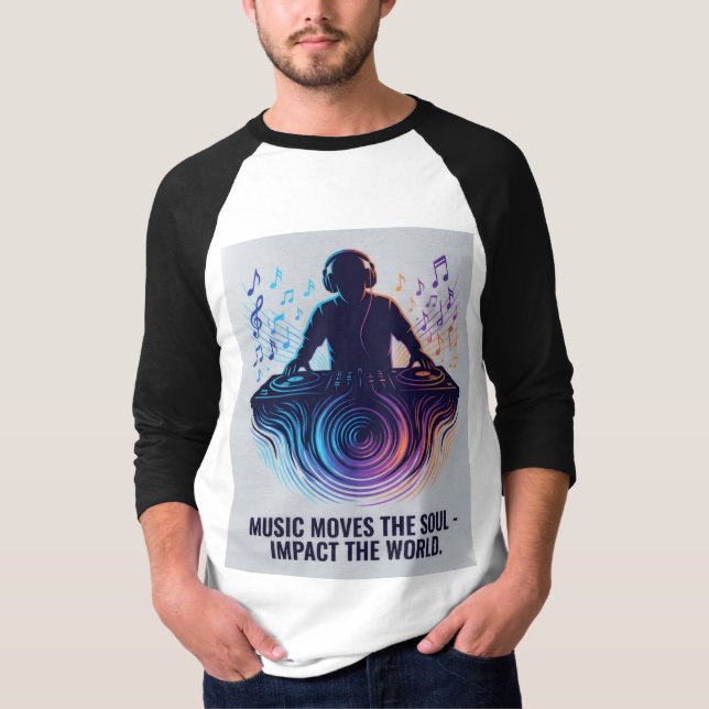 Camiseta “DJ Shadow Sound Waves – Music Impact Artistic T-S (Frente)