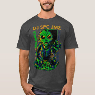 Camiseta DJ SPC JMZ DJ Engraçado Disco Martiano Jockey