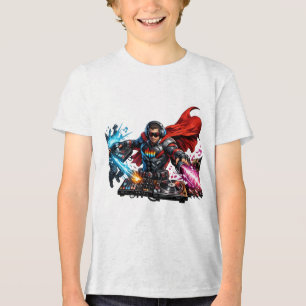 🦸♂️🎧 Camiseta DJ Superherói – Salve a Festa
