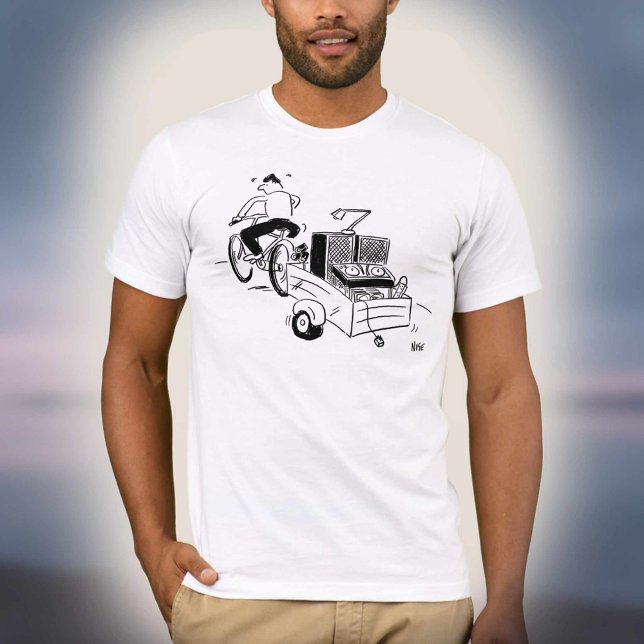 Camiseta DJ Tocador de Discos de Desenho Animado Móvel (Criador carregado)