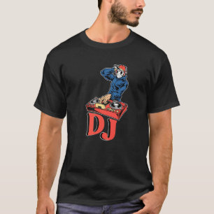 Camiseta Dj Turntable Bass Music Rock Deejay Headphone Part