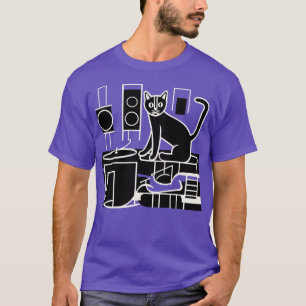 Camiseta DJ Vinyl Cat