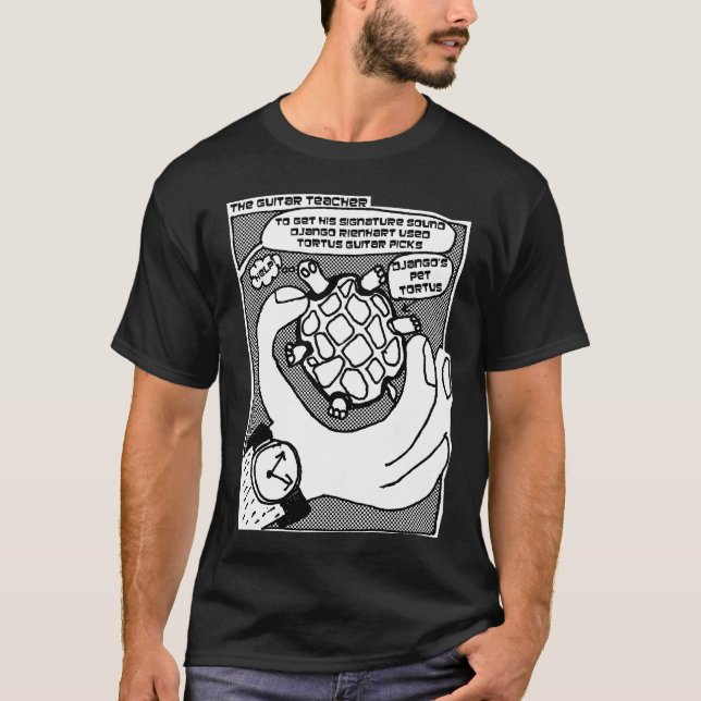 Camiseta Django usou as picaretas da guitarra feitas de (Frente)