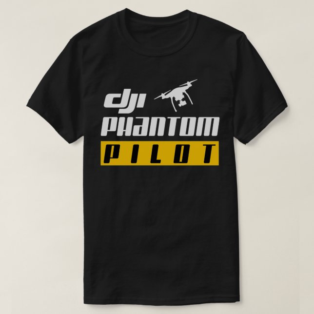 Camiseta Dji Phantom Pilot drone legal unisex (Frente do Design)