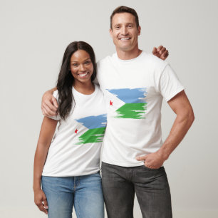 Camiseta Djibouti Flag Brush Art