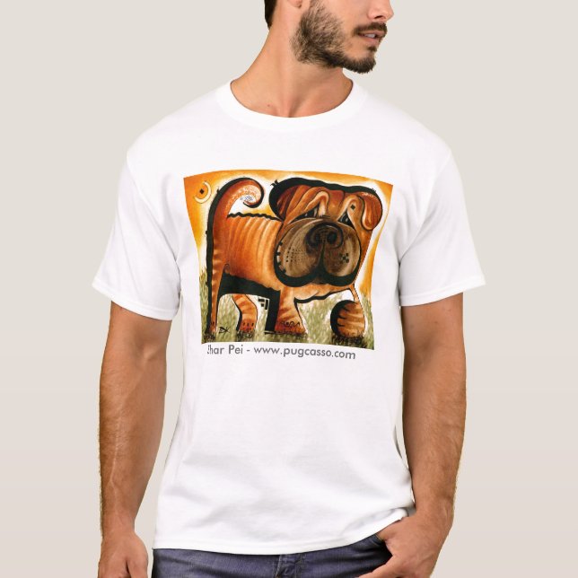 Camiseta dk_2008may25e, Shar Pei - www.pugcasso.com (Frente)