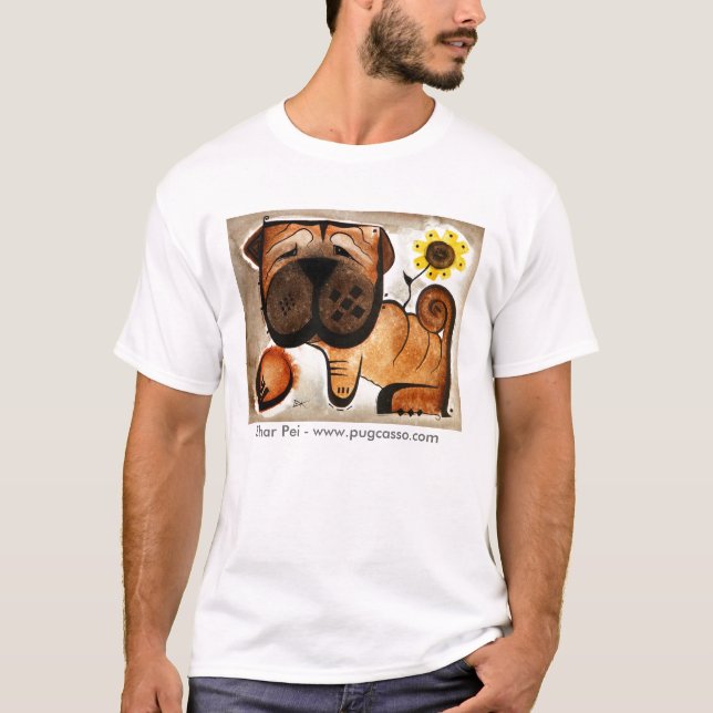 Camiseta dk_2009feb20f, Shar Pei - www.pugcasso.com (Frente)